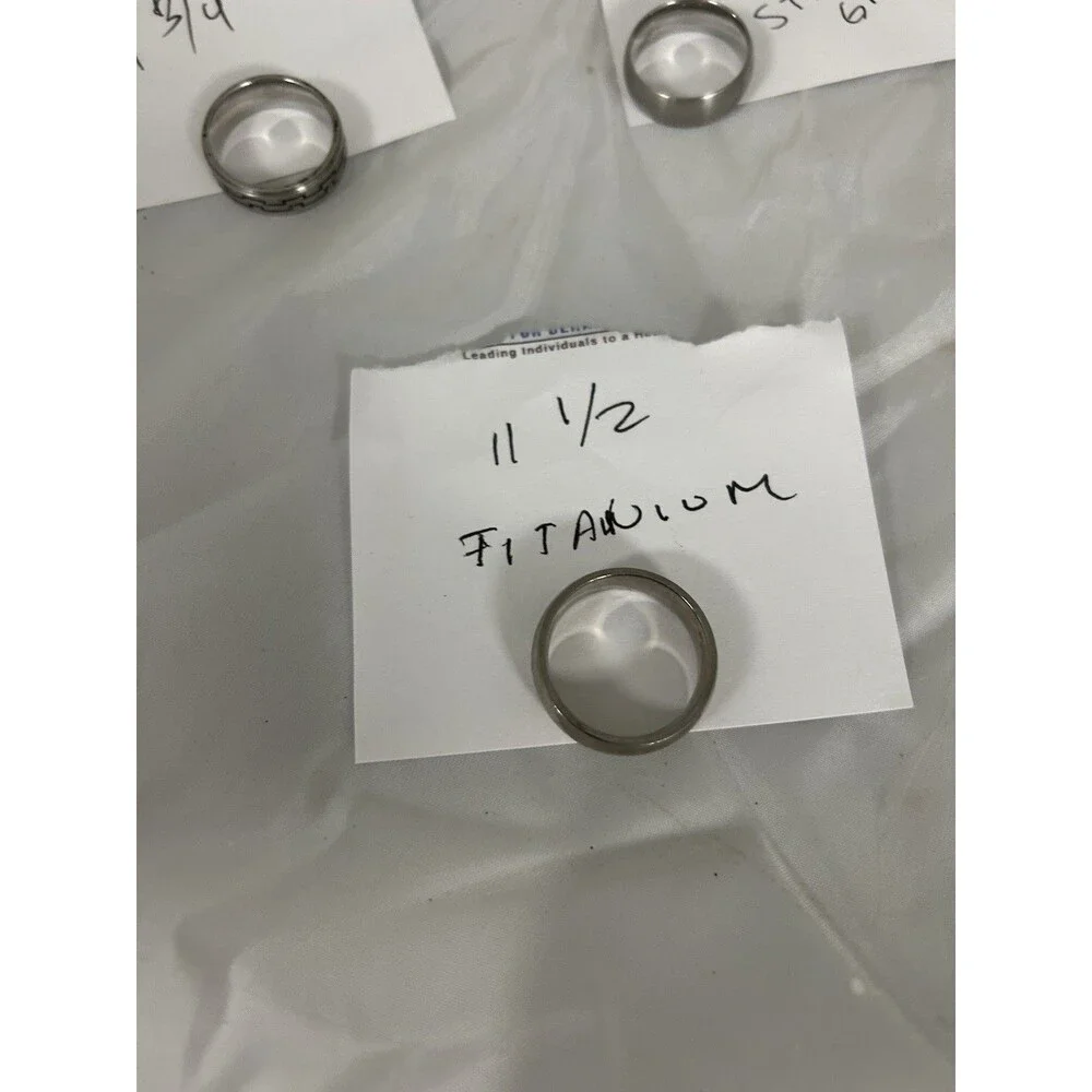 Men’s Ring Lot Stainless Steel & Titanium Fidget Ring Sizes 9–13